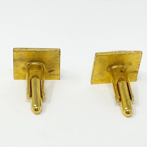 Jade Green Stone Vintage Quality DANTE Cuff Links beautiful - Picture 5 of 8